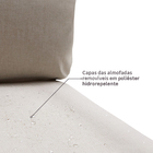 Conjunto 2 Poltronas para Jardim 70x82,5x63cm Alumínio e Couro Sintético Marrom e Bege Retrô Naterial